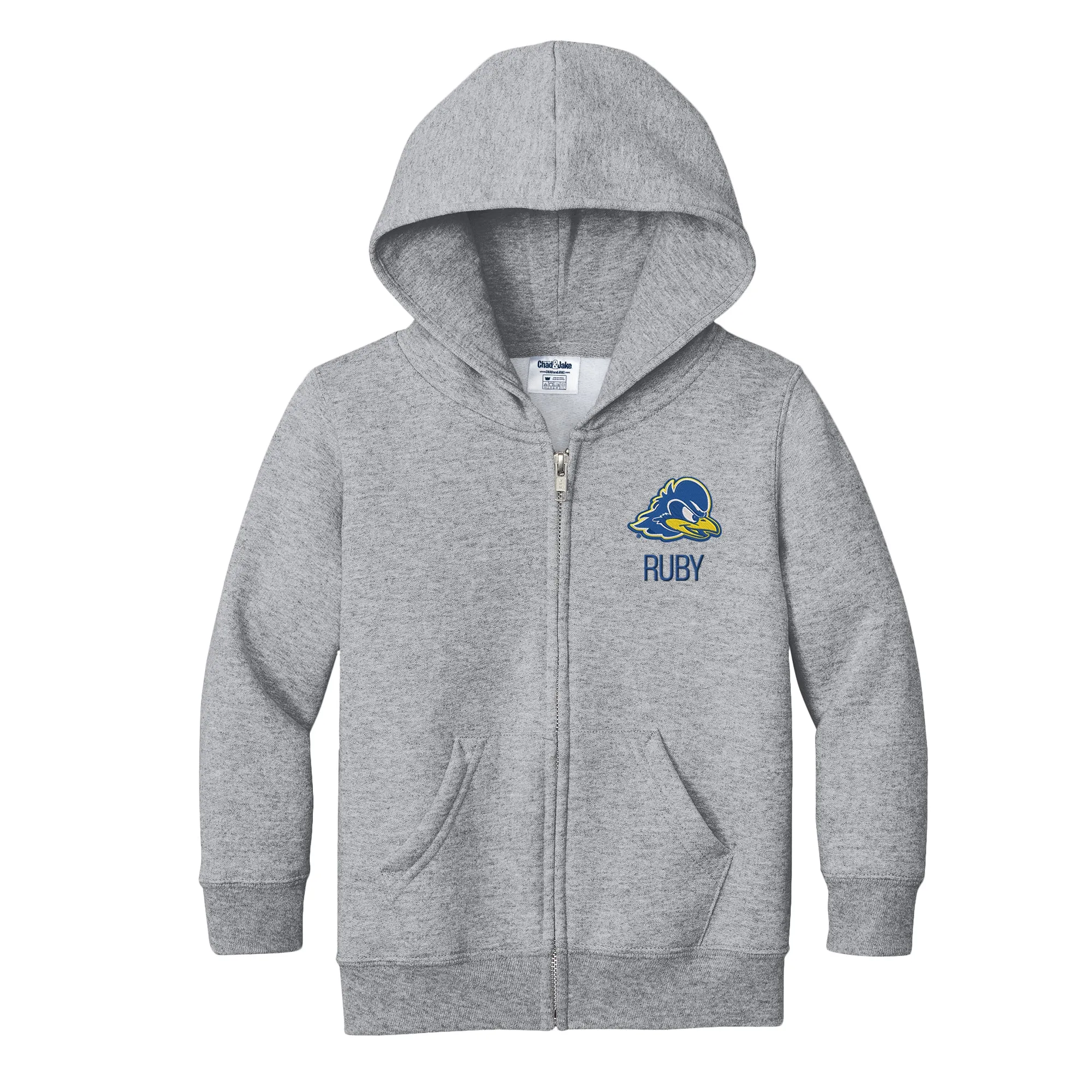 Personalized Delaware Fightin' Blue Hens Toddler Full-Zip Sweatshirt