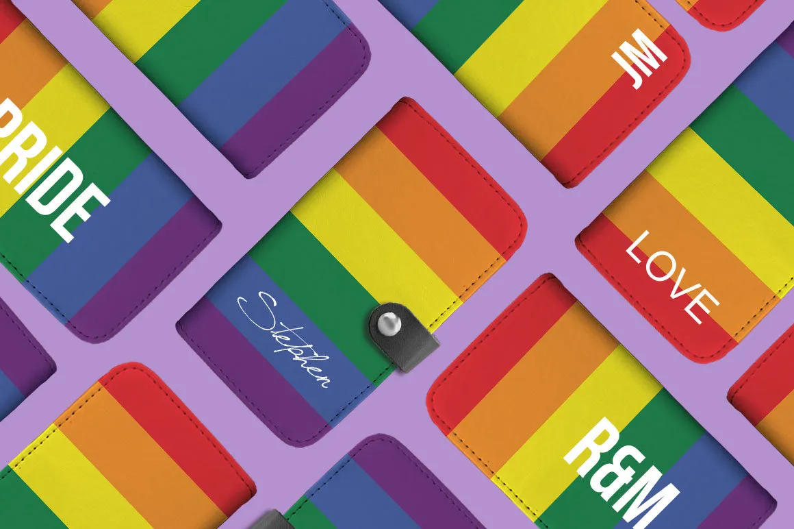 Personalized LGBT Flag Phone Wallet Case