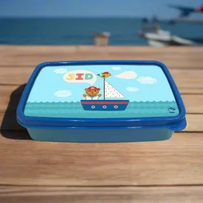 Personalized Snack Box for Kids Plastic Lunch Box for Boys -Ship & Bear