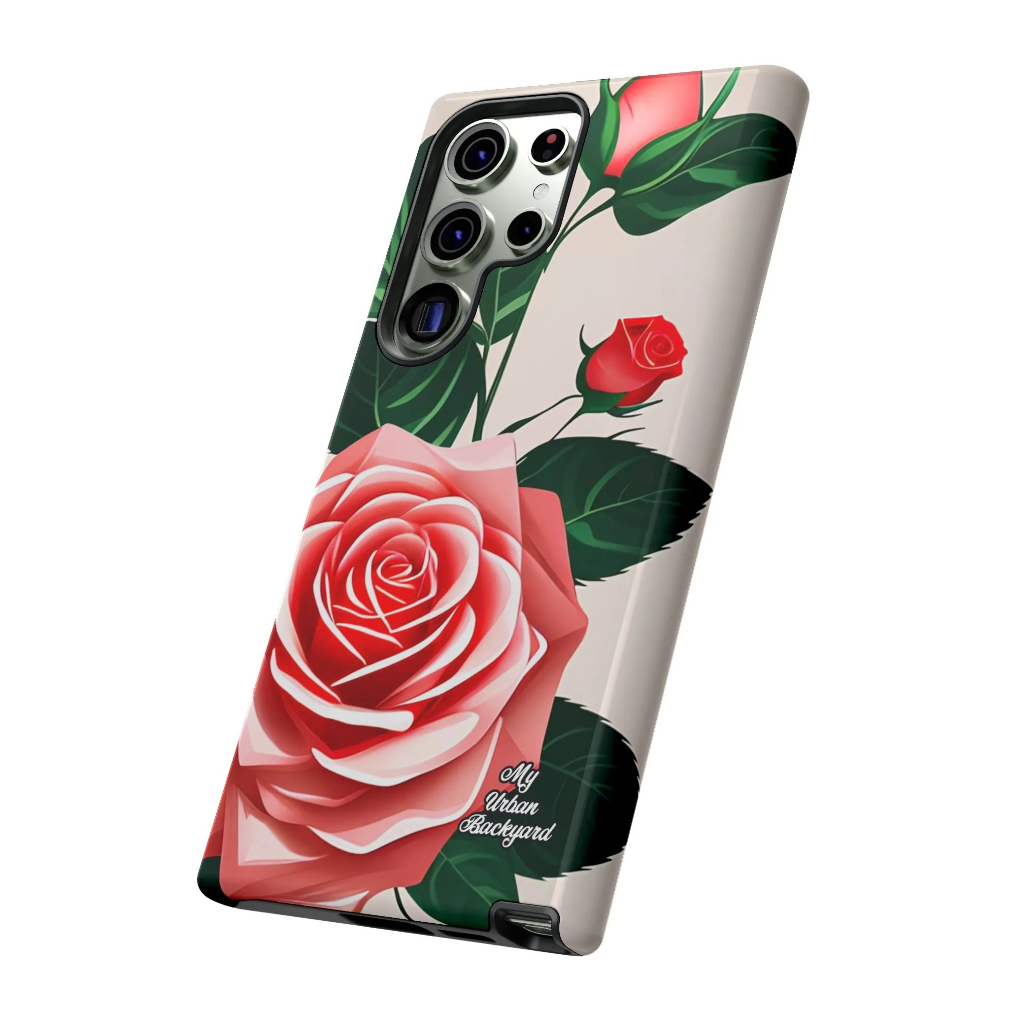 Pink Rose Flowers, Cell Phone Case - Apple, Samsung or Google Pixel