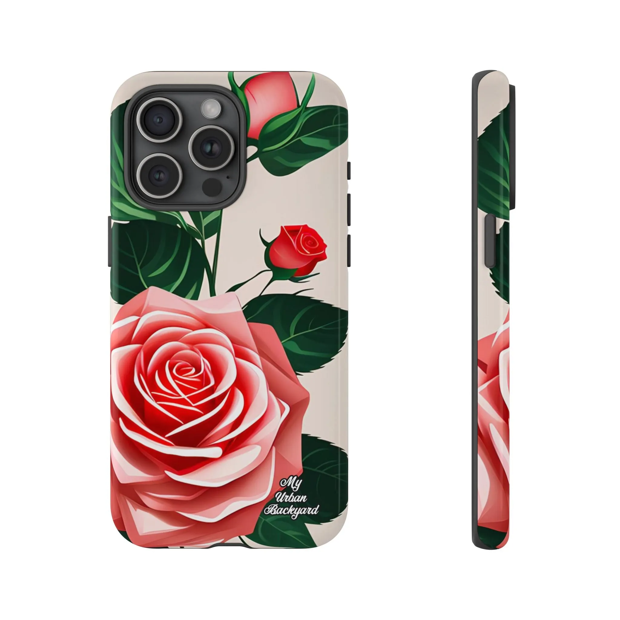 Pink Rose Flowers, Cell Phone Case - Apple, Samsung or Google Pixel