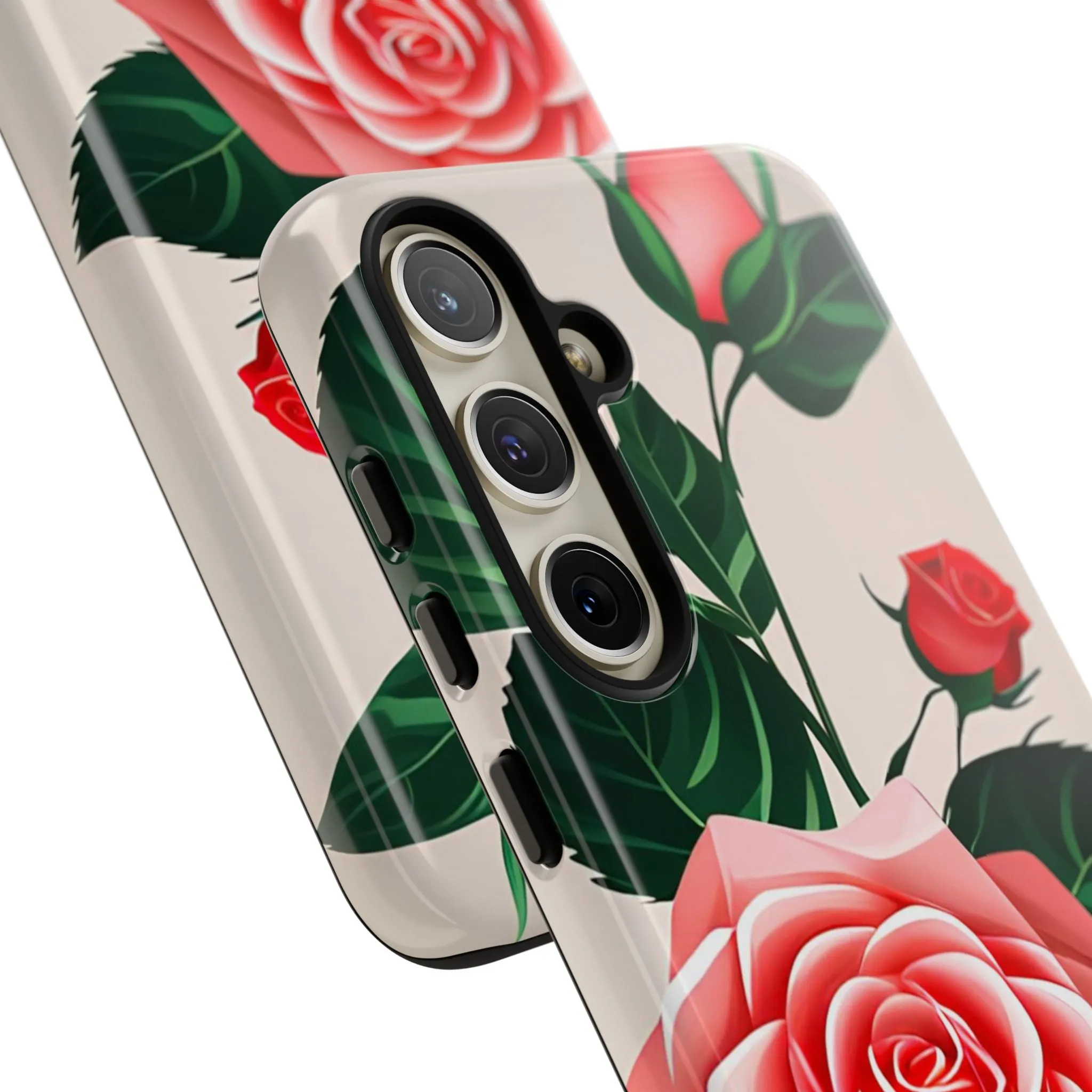 Pink Rose Flowers, Cell Phone Case - Apple, Samsung or Google Pixel