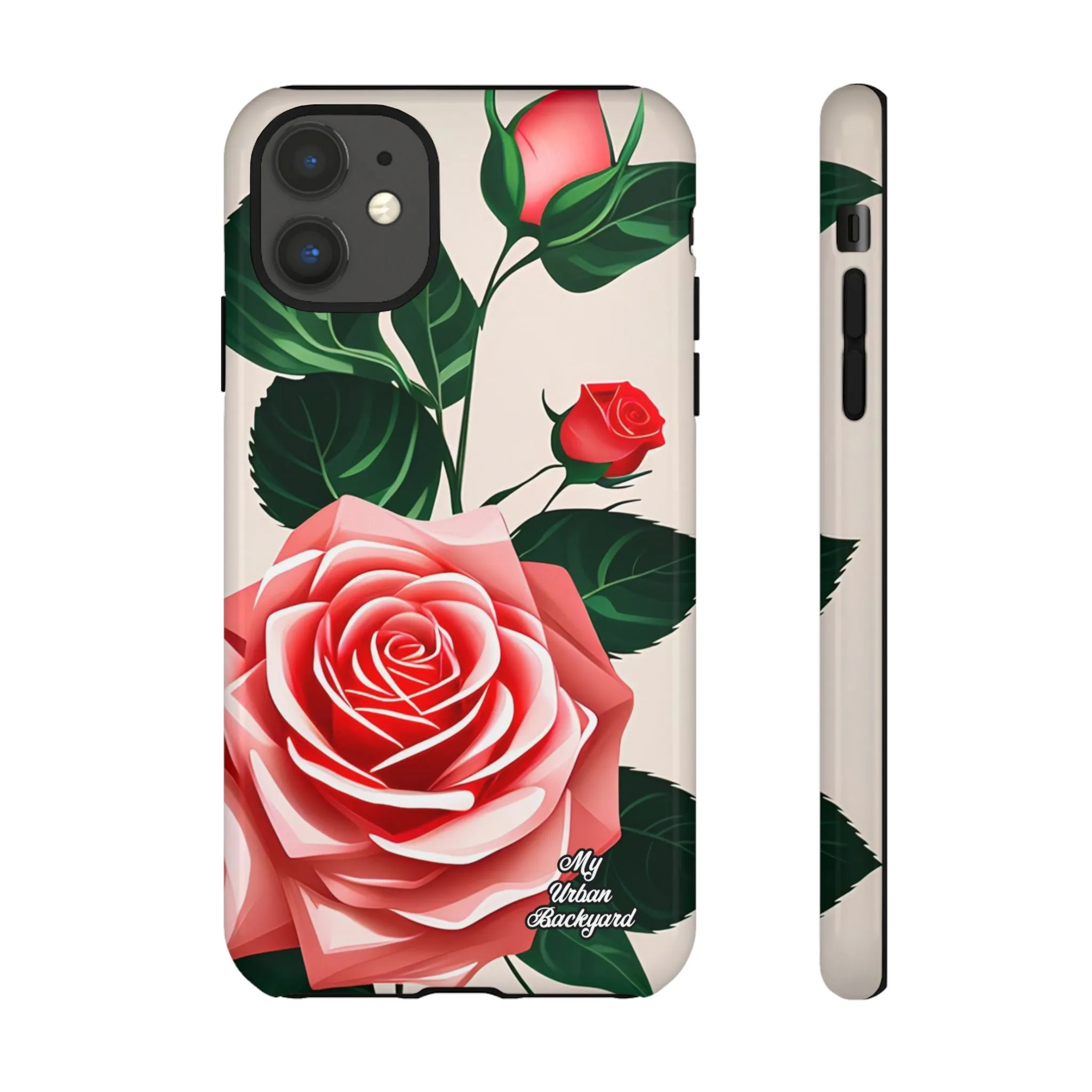 Pink Rose Flowers, Cell Phone Case - Apple, Samsung or Google Pixel