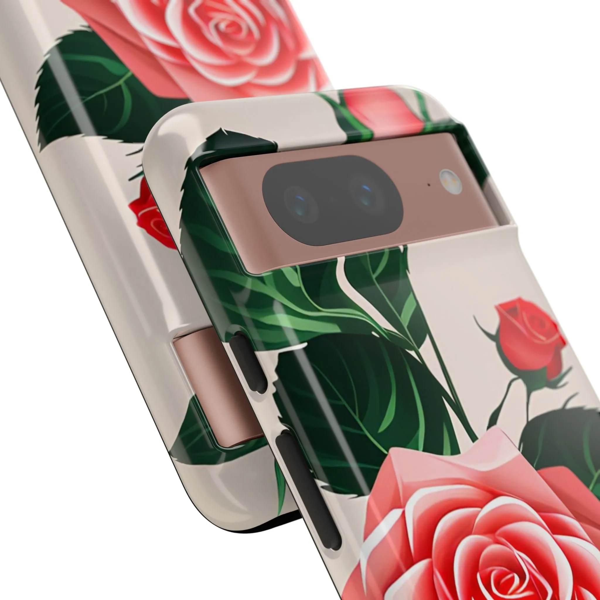 Pink Rose Flowers, Cell Phone Case - Apple, Samsung or Google Pixel