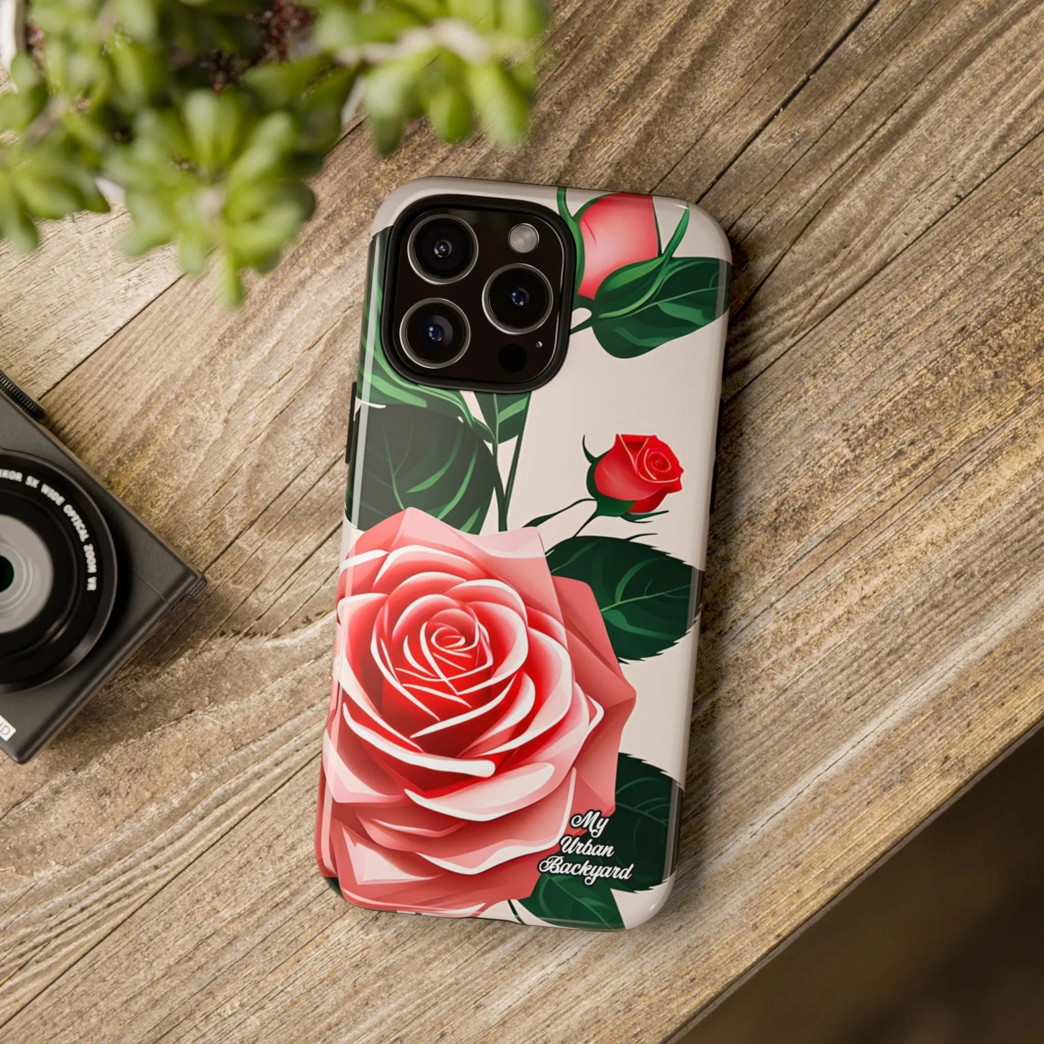 Pink Rose Flowers, Cell Phone Case - Apple, Samsung or Google Pixel