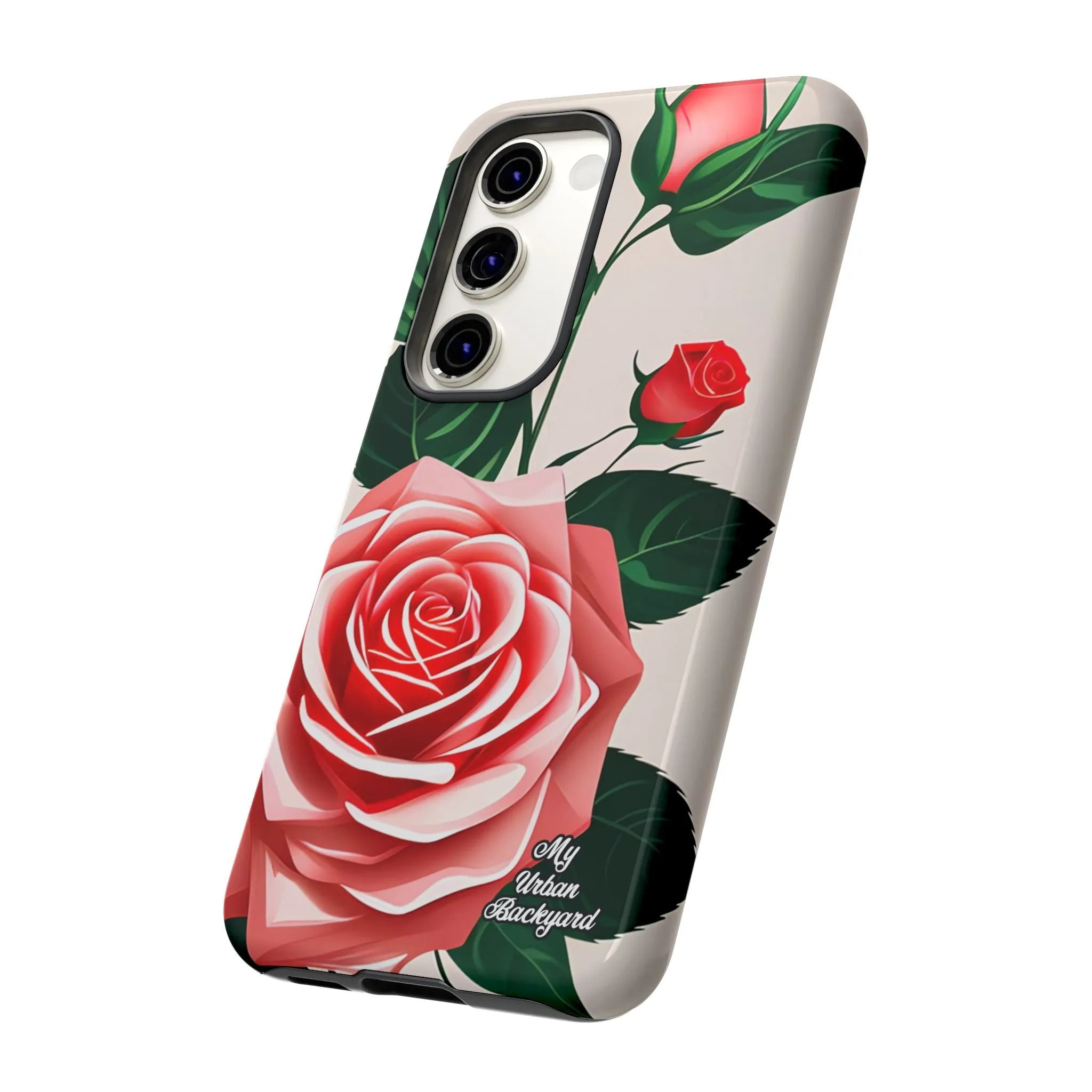 Pink Rose Flowers, Cell Phone Case - Apple, Samsung or Google Pixel