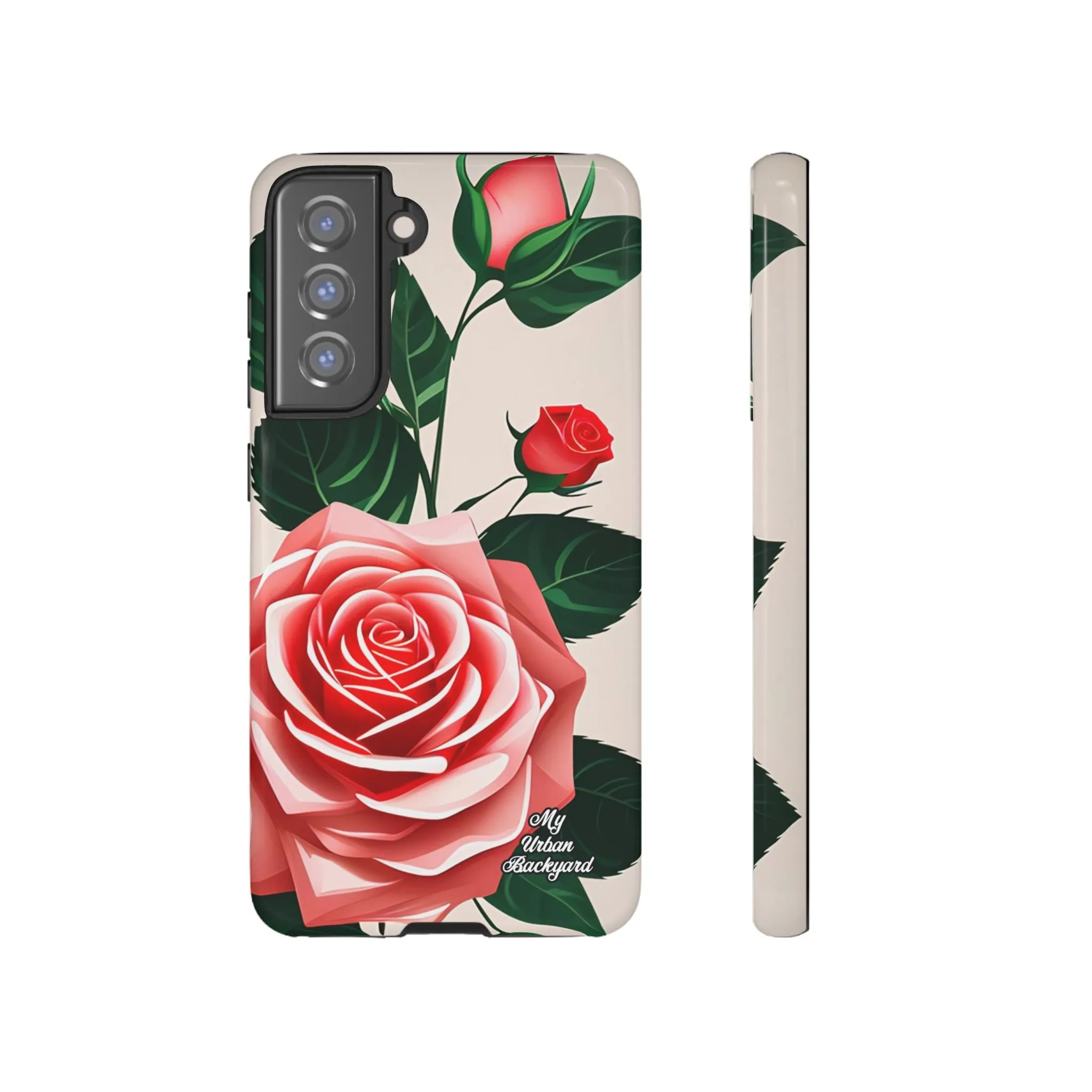 Pink Rose Flowers, Cell Phone Case - Apple, Samsung or Google Pixel