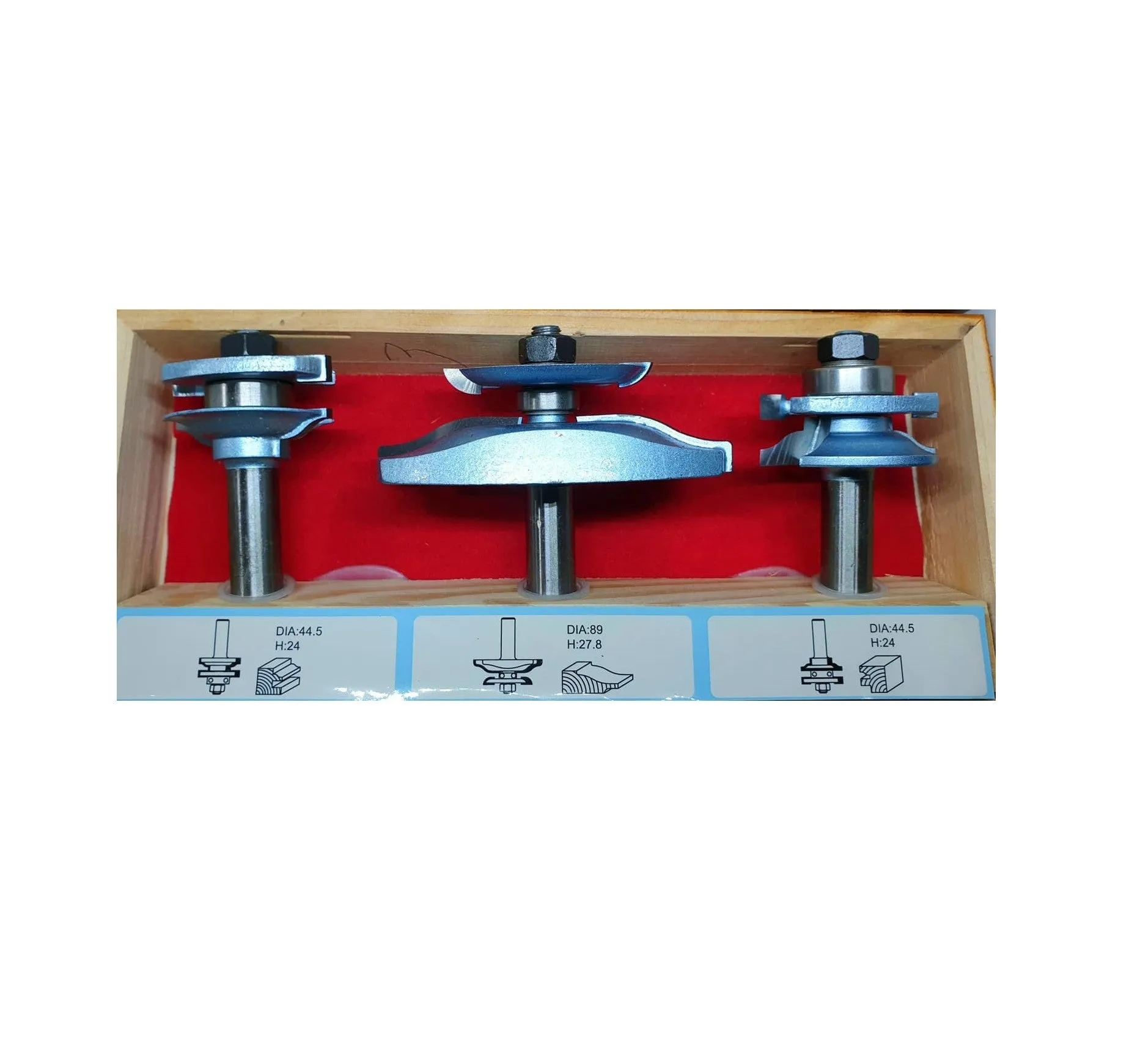 Pro-Tech | Router Bit Set Rail & Stile c/w Sommerfield Panel 3Pc 1/2" Shank