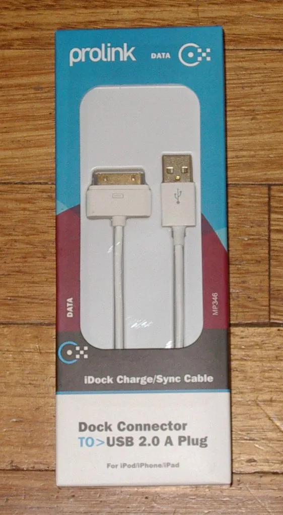 Prolink High Quality Data Cable - iDock to USB-A Charging Lead - Part # MP346