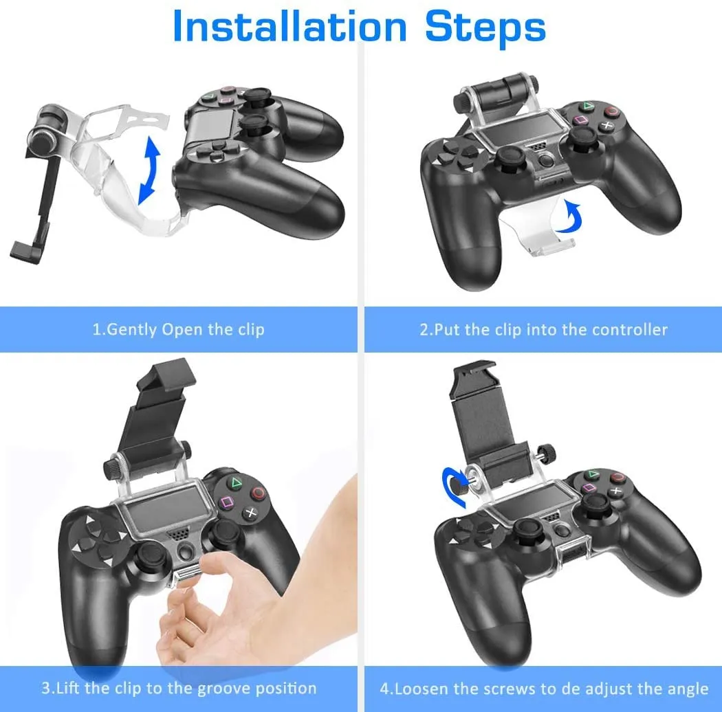 PS4 Controller Phone Mount Clip for Rmote Play