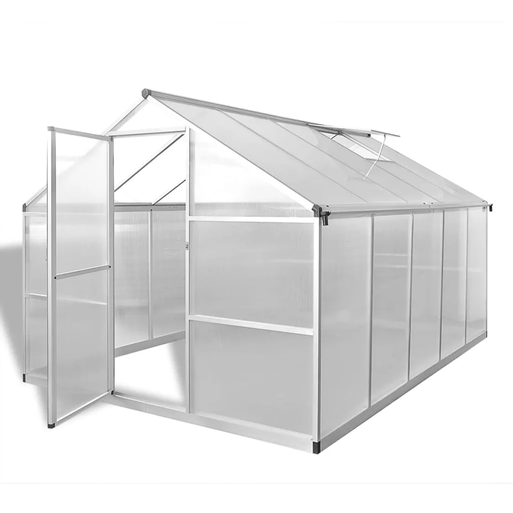 Reinforced Aluminium Greenhouse with Base Frame 49.5ft