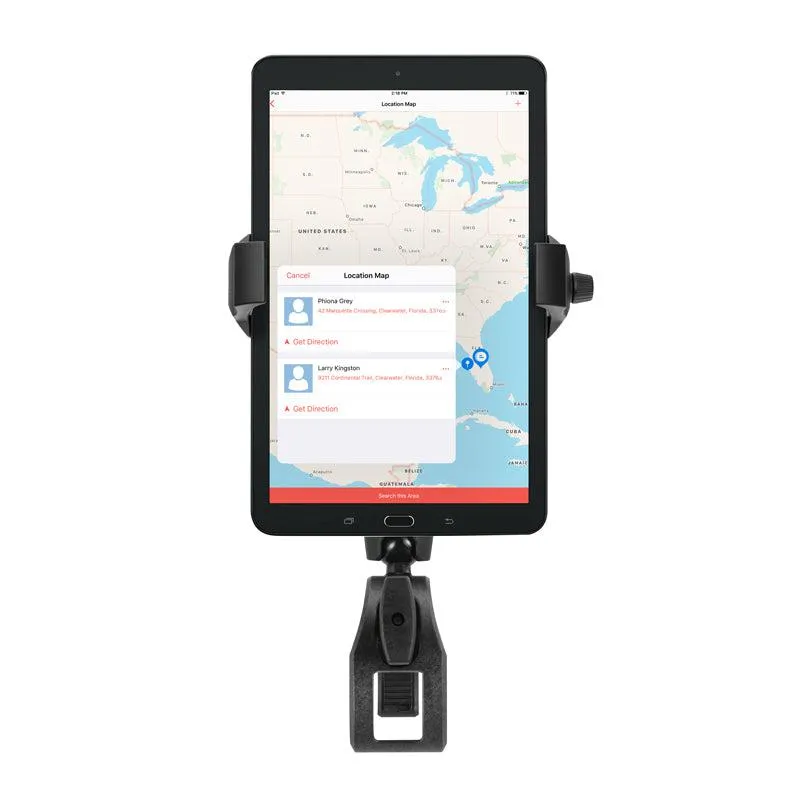 RoadVise® Ultra Clamp Phone and Tablet Mount with Security Knob and Two Shaft Arms