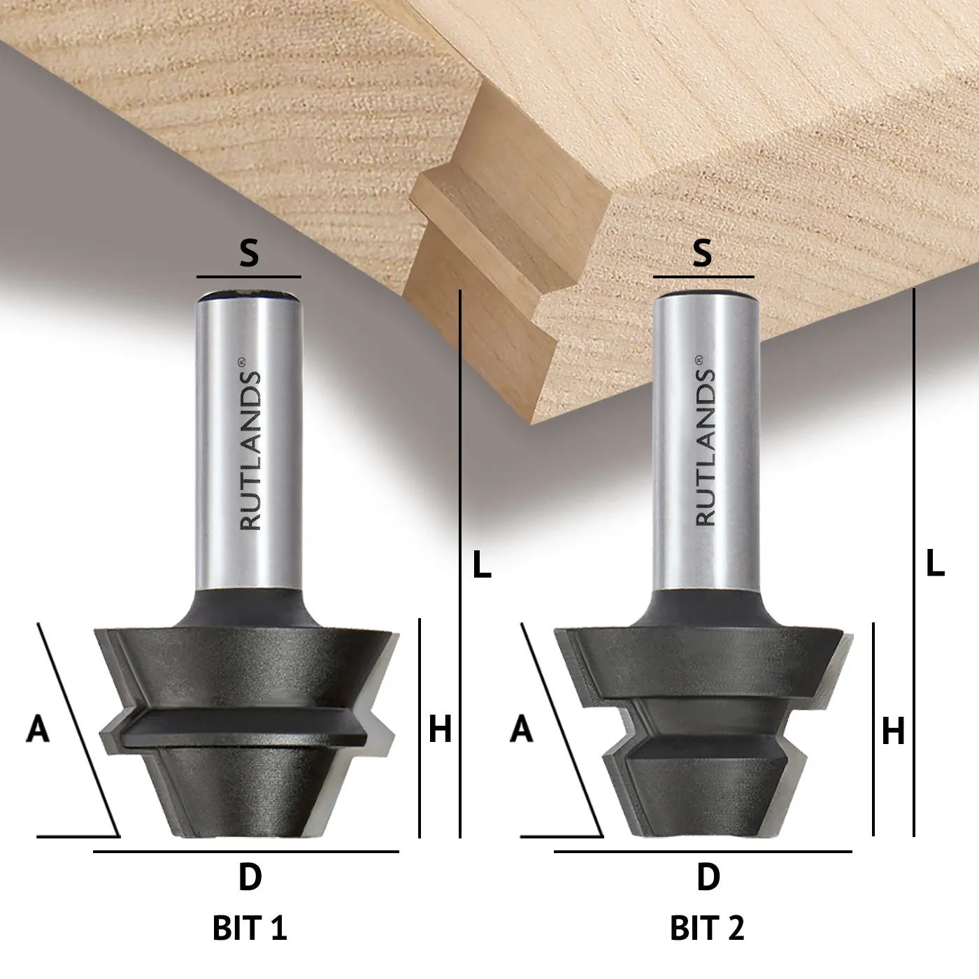 Router Bit Set - 22.5° Lock Mitre