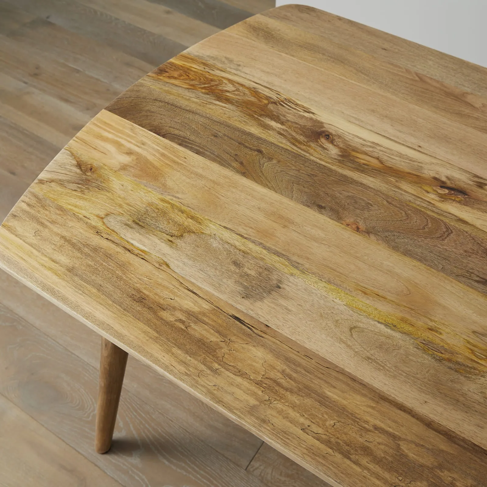 Rustic Mango Wood Dining Table for 6