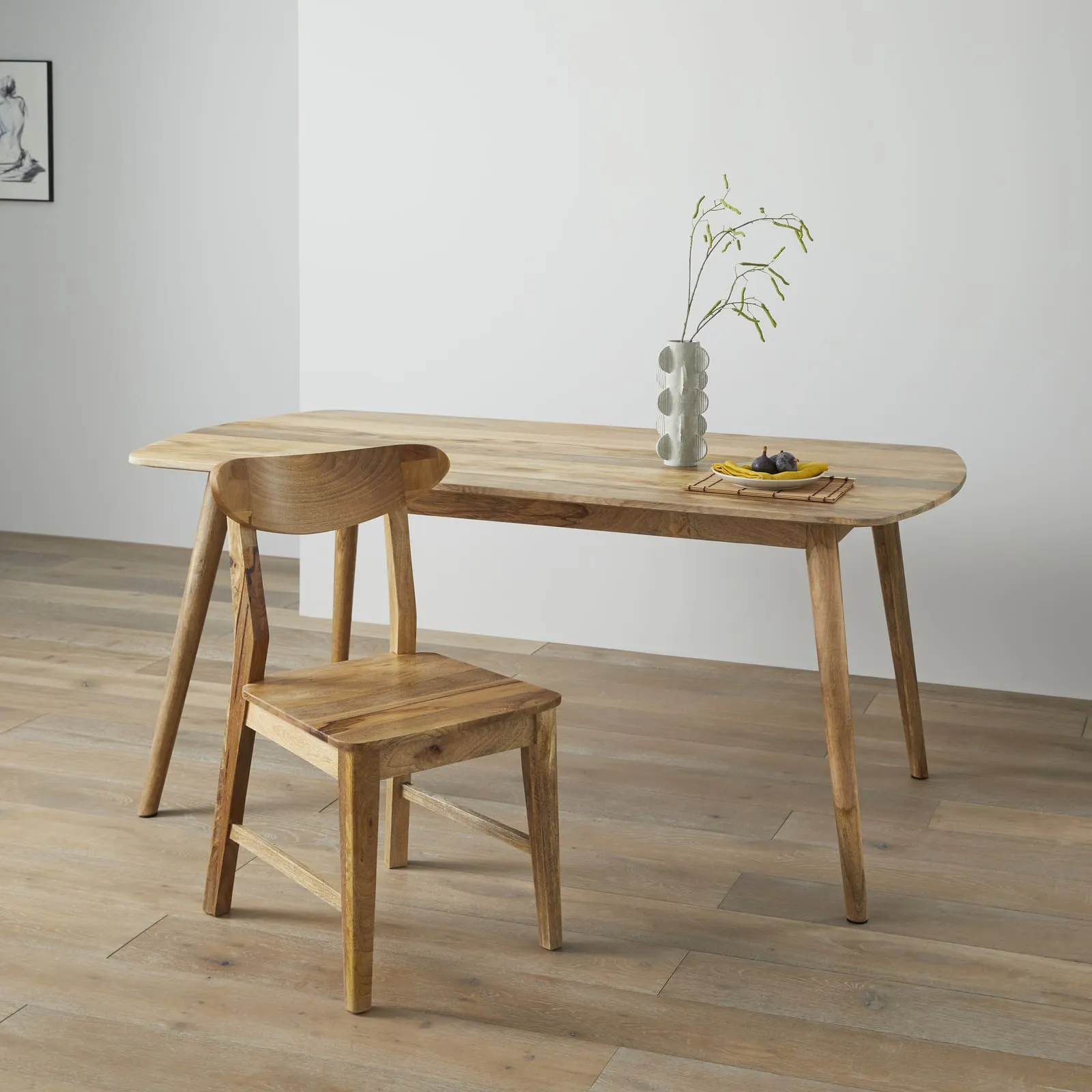 Rustic Mango Wood Dining Table for 6