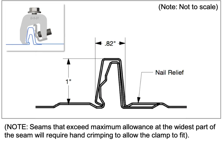 S-5-N Clamp - Standing Seam Clamp - For 85RF Snow Guards, ColorGard Snow Rails, & More