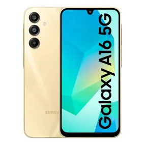 Samsung Galaxy A16 5G (Gold, 6GB RAM, 128GB Storage) | Super AMOLED | 50MP Triple Camera with Ultra Wide Lens | 6 OS & 6 Years Security Updates | IP54 | Tap & Pay | 5000mAh