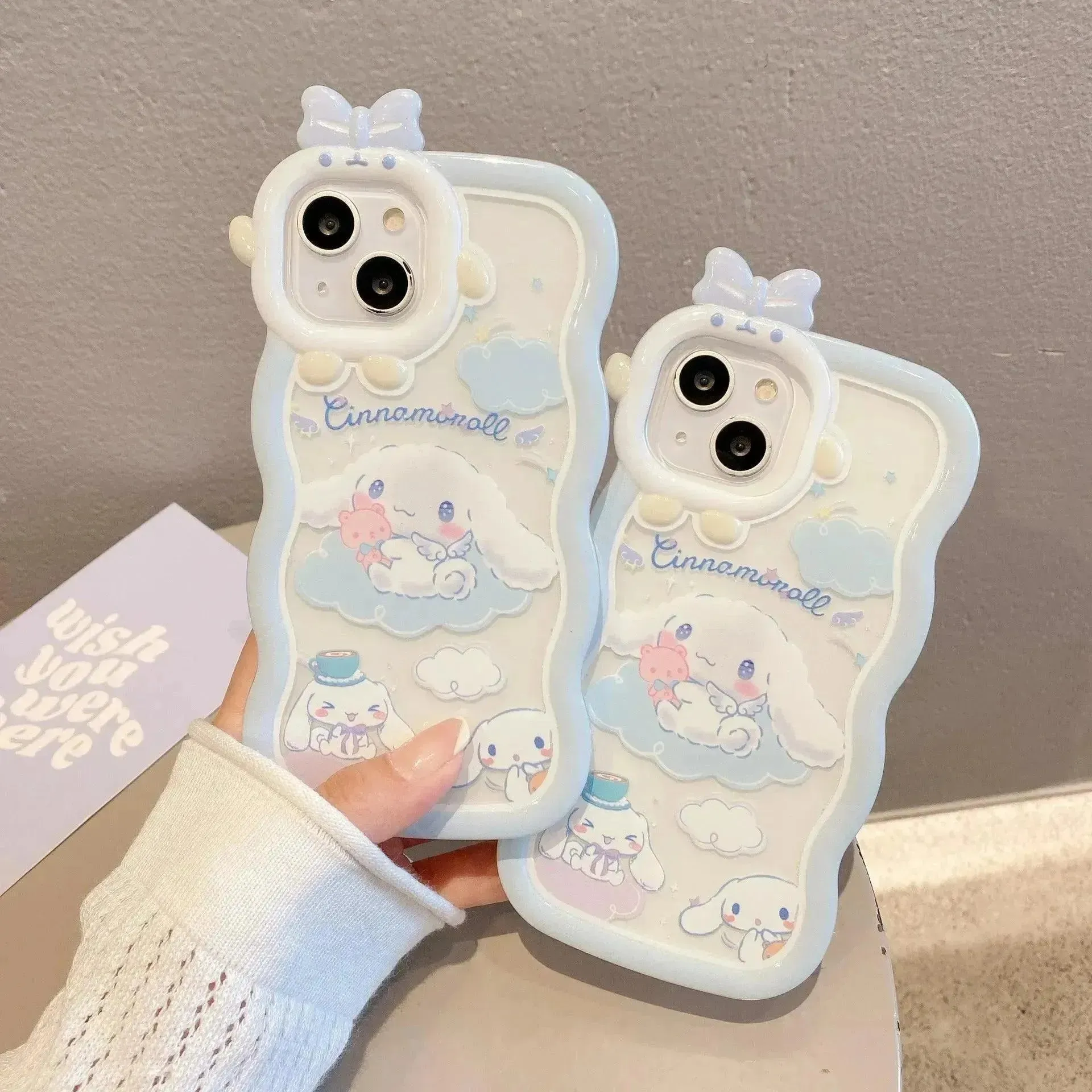 Sanrio Beaded Cinnamoroll Phone Case (For iPhones)