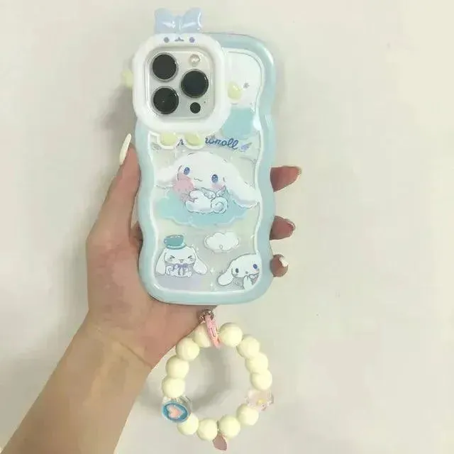 Sanrio Beaded Cinnamoroll Phone Case (For iPhones)