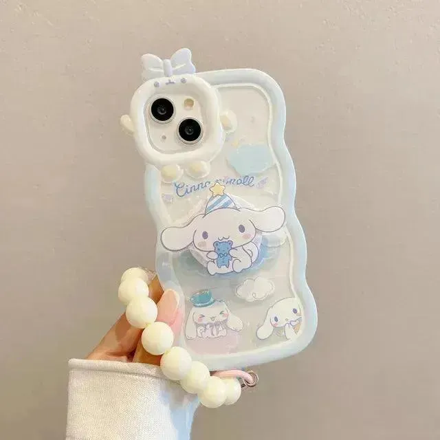 Sanrio Beaded Cinnamoroll Phone Case (For iPhones)