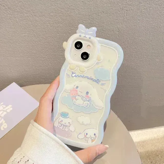 Sanrio Beaded Cinnamoroll Phone Case (For iPhones)