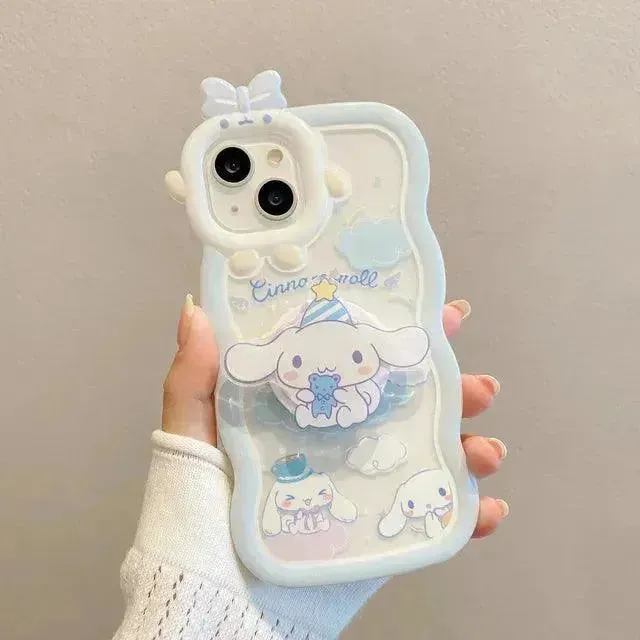 Sanrio Beaded Cinnamoroll Phone Case (For iPhones)