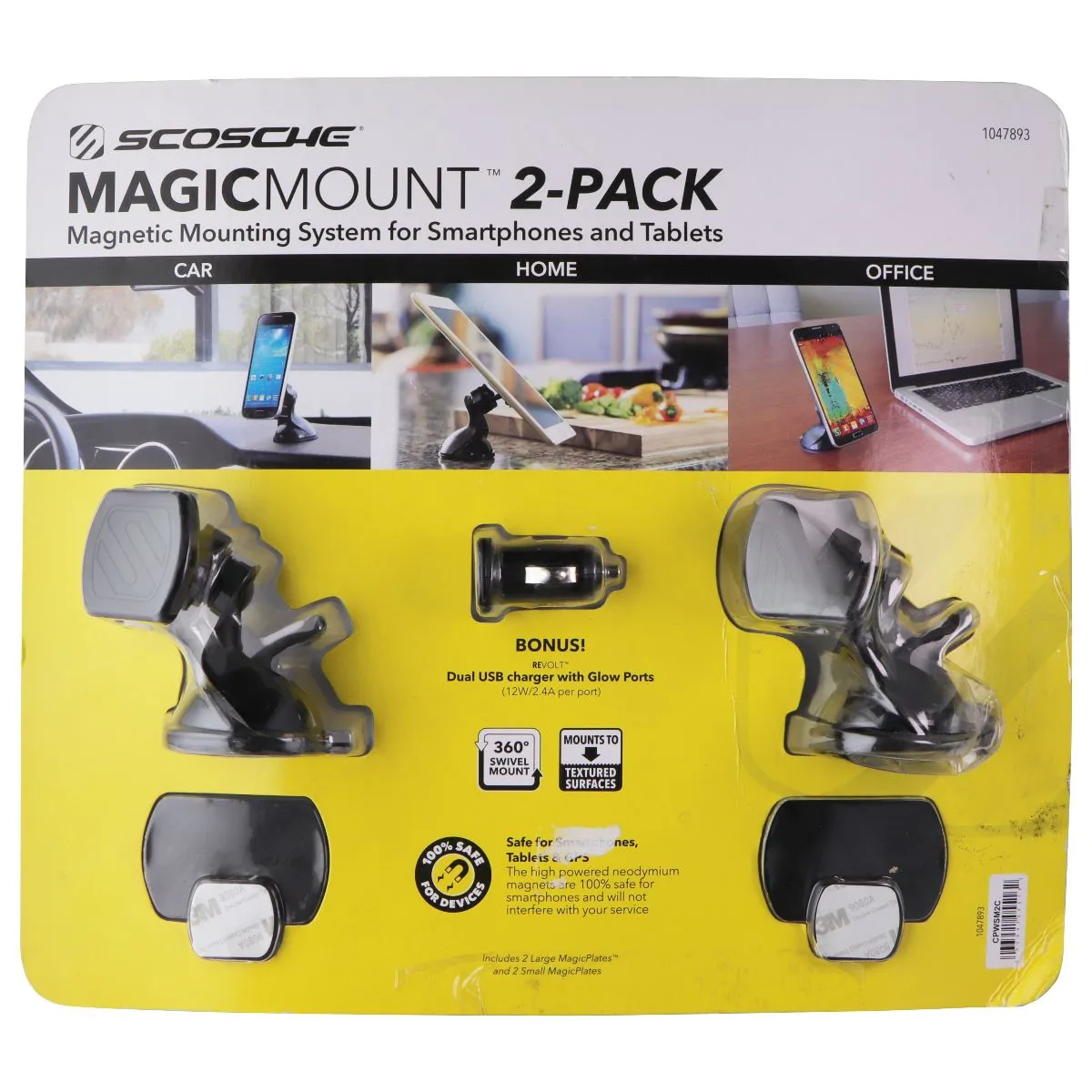 Scosche MagicMount (2-Pack) Magnetic Mounting System for Mobile Devices