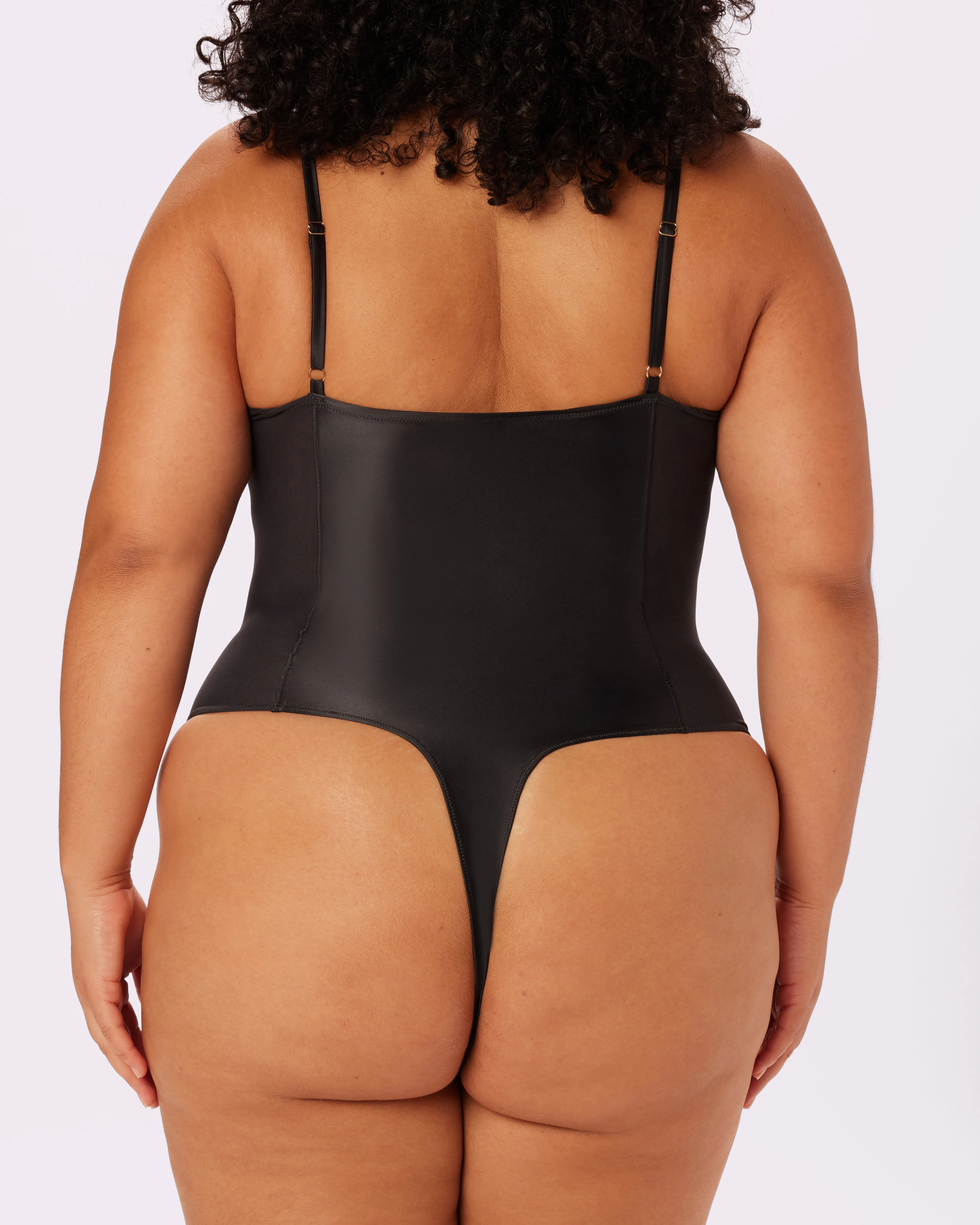 Sheer Sculpt Demi Bodysuit | Glow Satin (Eightball)