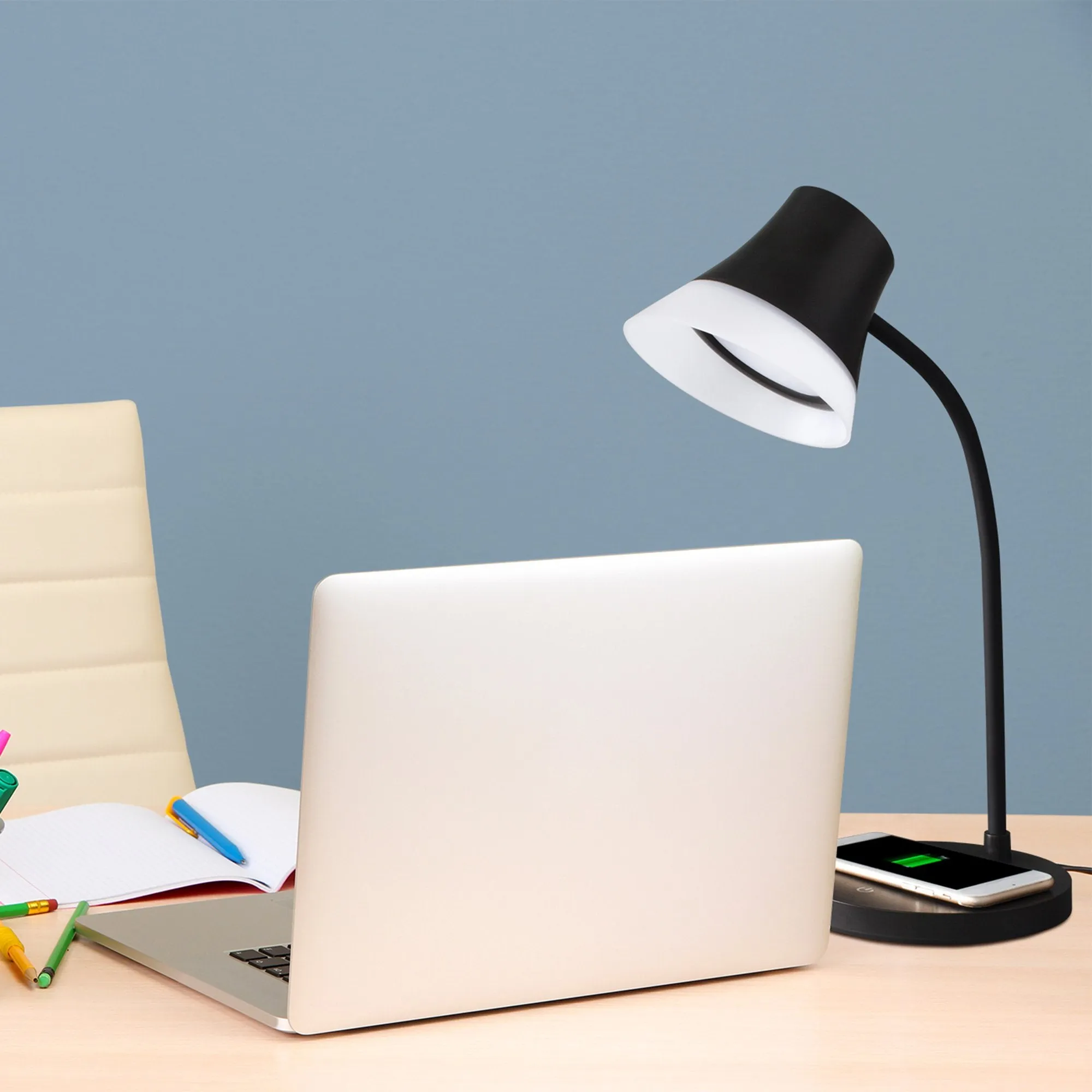 Shine LED Desk Lamp With Wireless Charging Base