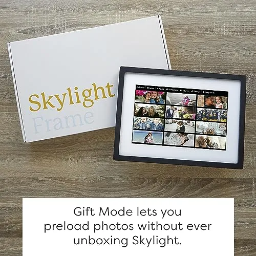 Skylight Digital Picture Frame: WiFi Enabled with Load from Phone Capability, Touch Screen Digital Photo Frame Display - Customizable Gift for Friends and Family - 10 Inch Black