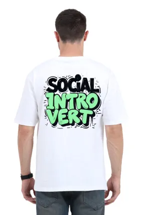 social introvert oversized tshirt