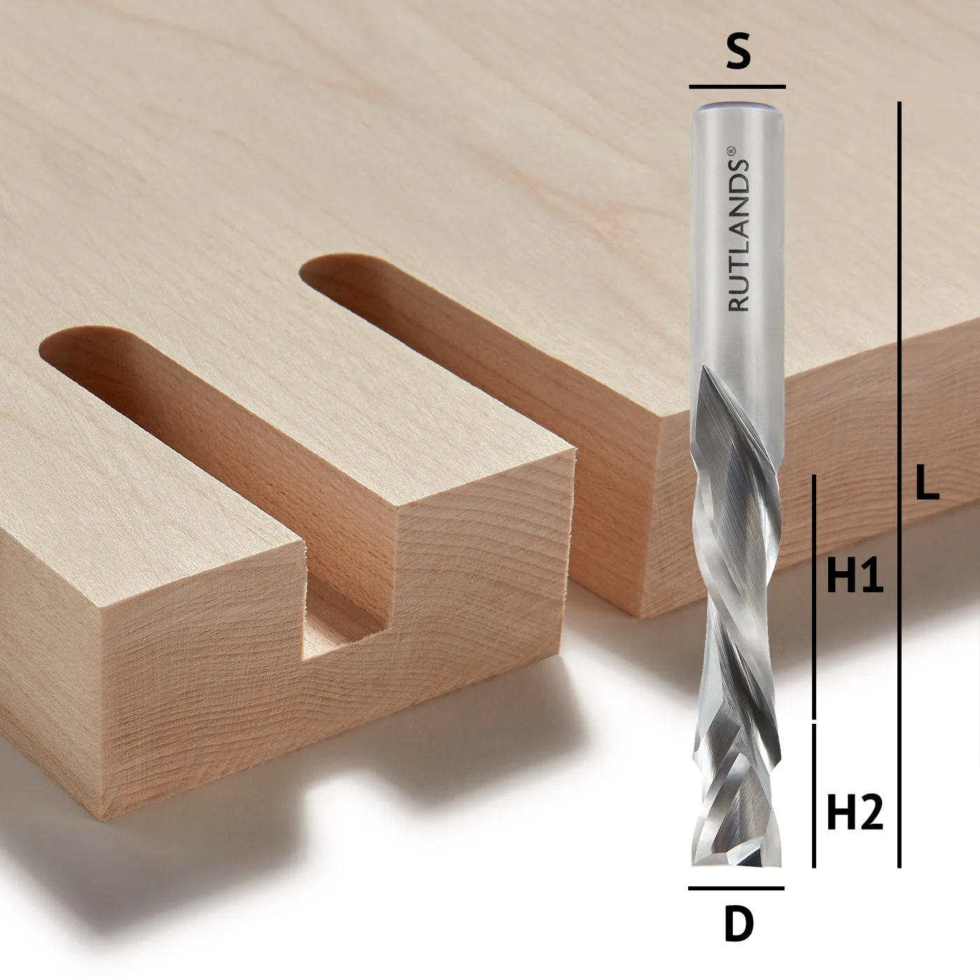 Solid Carbide Router Bit - Spiral Compression 2 Flute