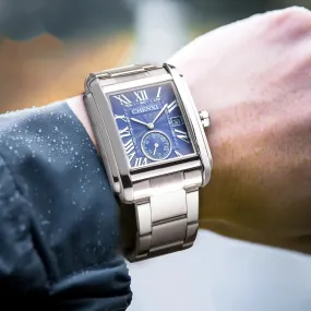 Square Quartz Leather Strap Alloy Watch Men