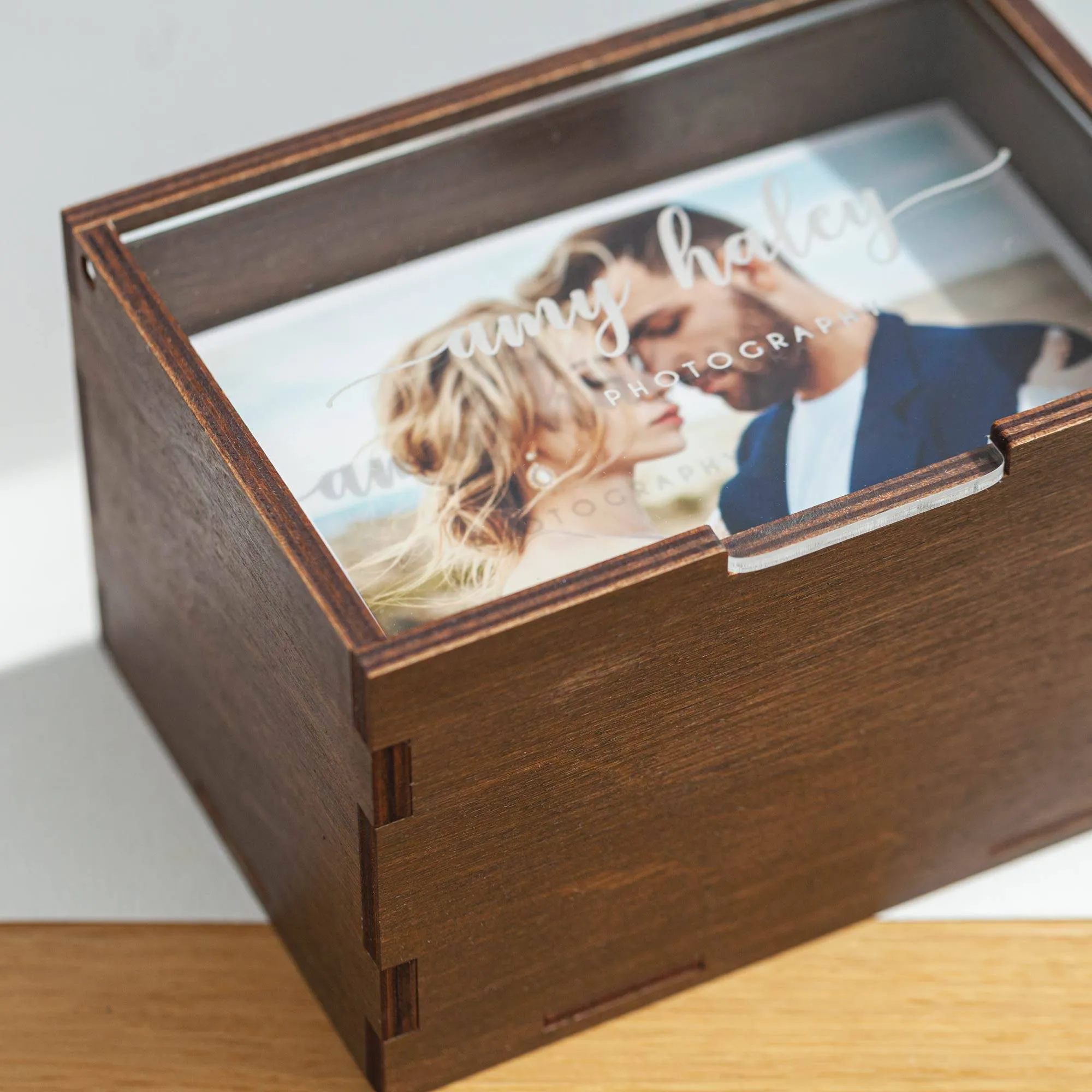 Storage Photo Box with Personalised Acrylic Lid (hold up to 200 prints)