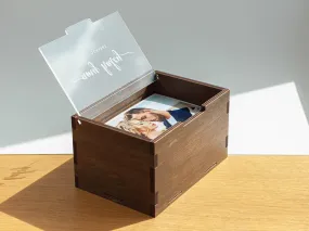 Storage Photo Box with Personalised Acrylic Lid (hold up to 200 prints)