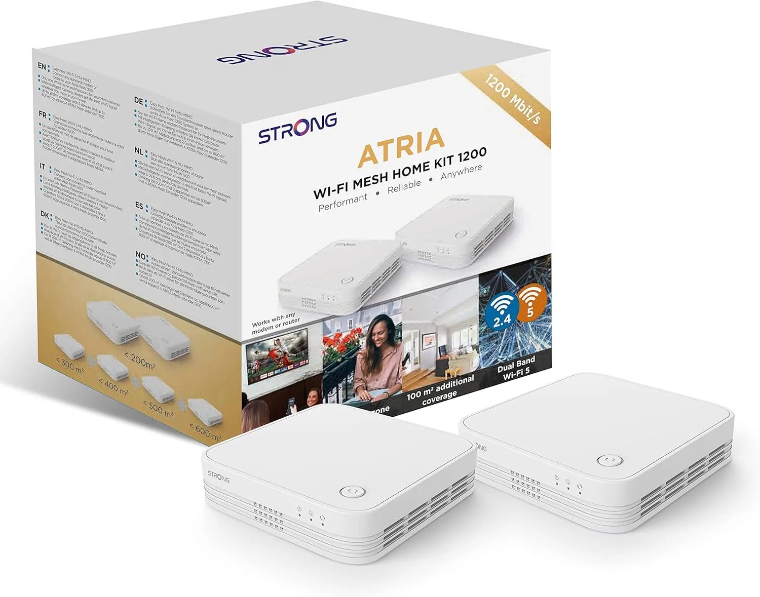 STRONG Wi-Fi Mesh Home Kit 1200,  200 m² Coverage, up to 1200 Mbit/s, 2.4   5 GHz