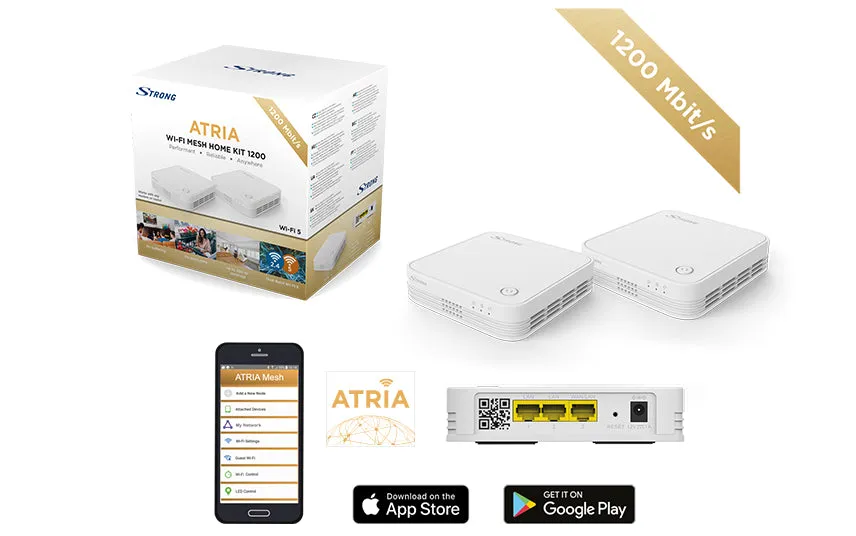 STRONG Wi-Fi Mesh Home Kit 1200,  200 m² Coverage, up to 1200 Mbit/s, 2.4   5 GHz