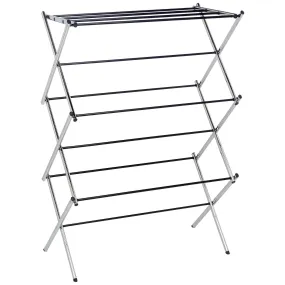 Sturdy Foldable Chrome Laundry Rack for Air Drying 29.4 x 14.8 x 41.9 Inches