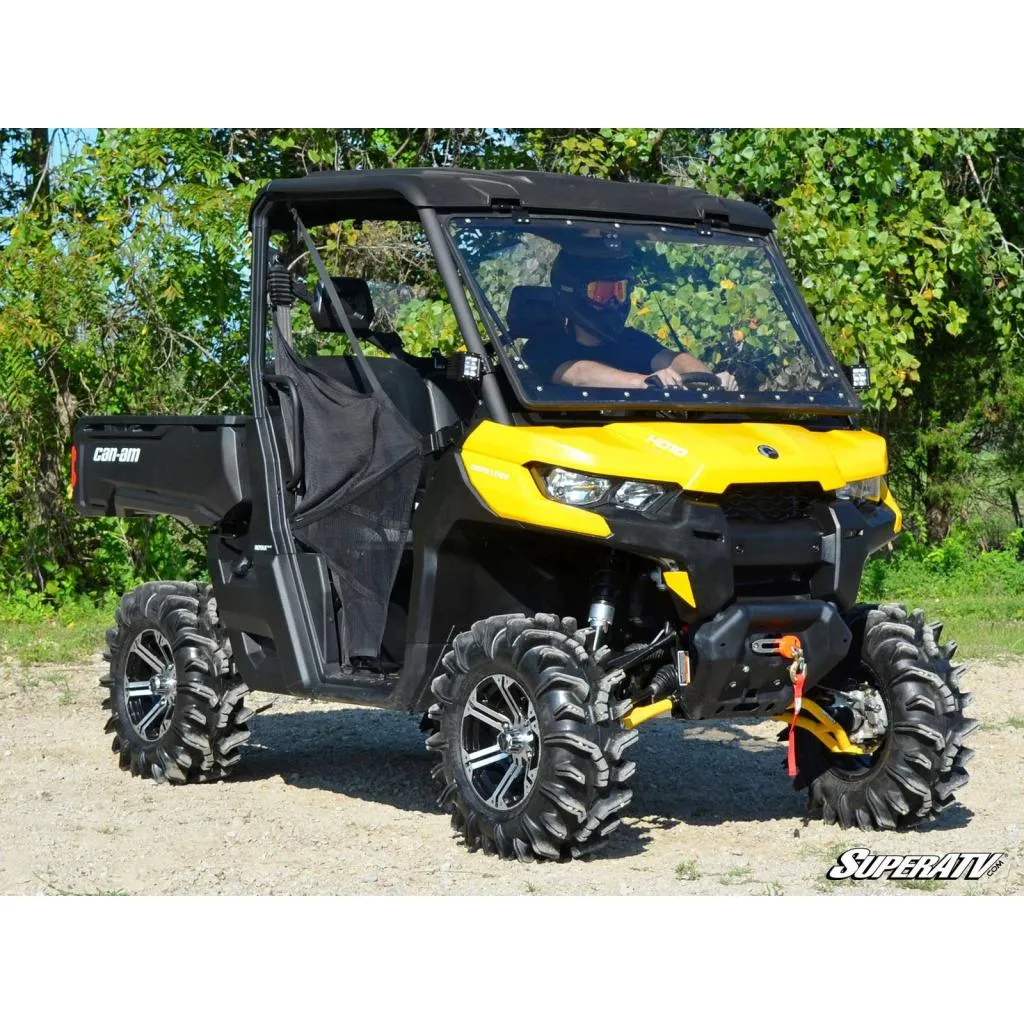 SuperATV Can-Am Defender Scratch-Resistant Flip Windshield