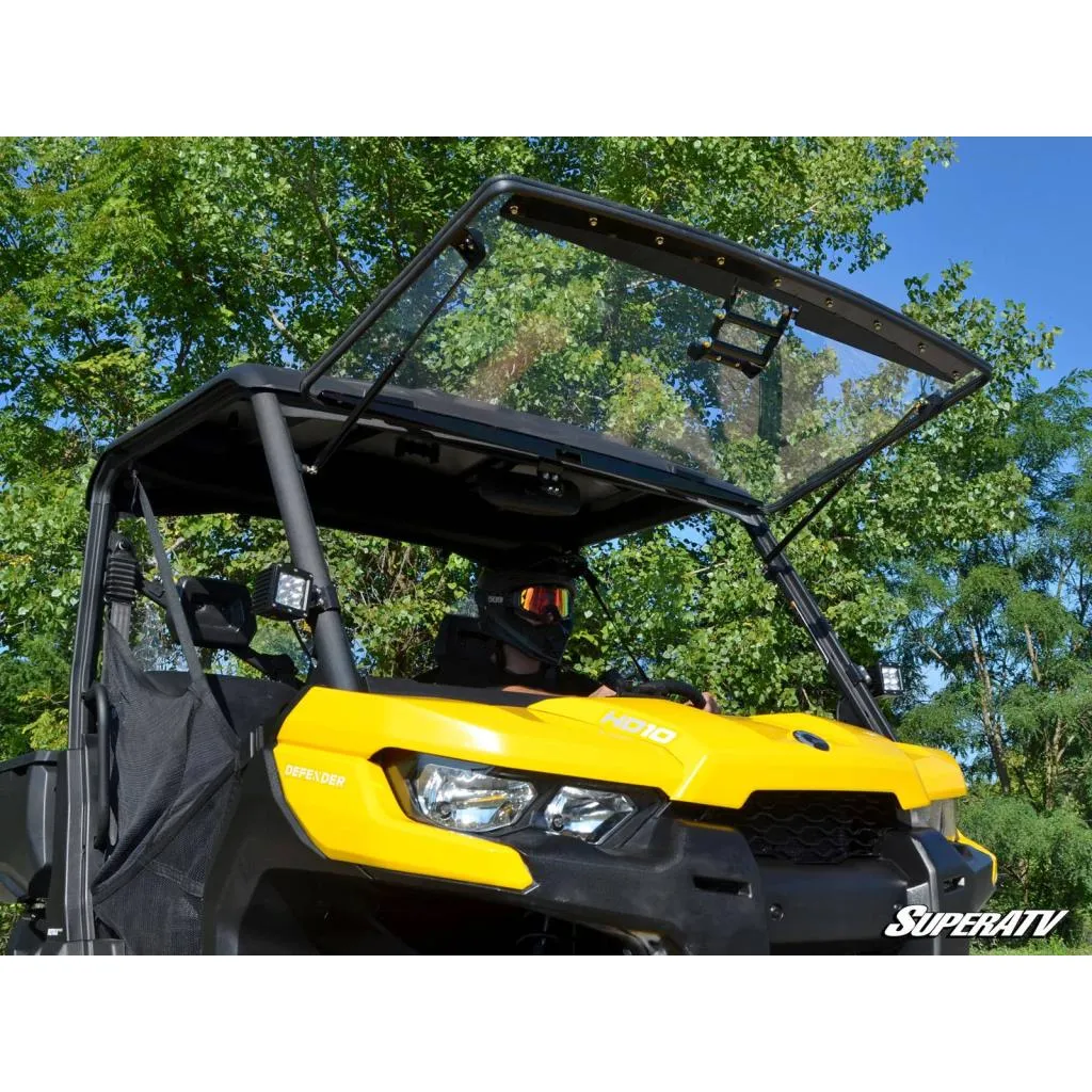 SuperATV Can-Am Defender Scratch-Resistant Flip Windshield