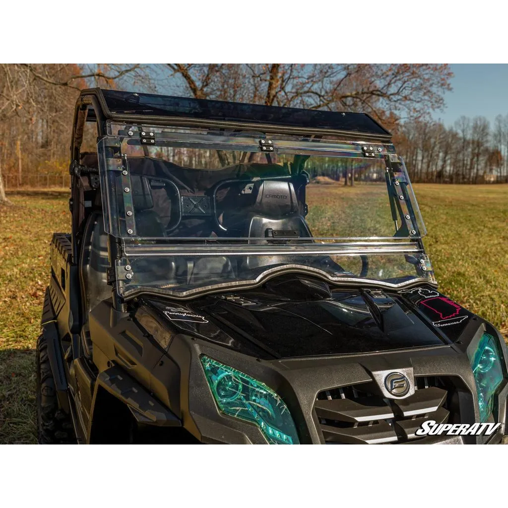 SuperATV CFMOTO UForce 800 Scratch-Resistant Flip Windshield