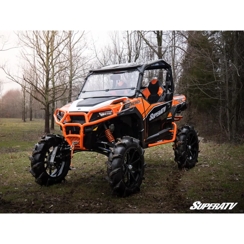 SuperATV Polaris General XP 1000 Scratch Resistant Flip Down Windshield