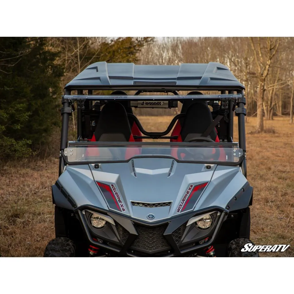 SuperATV Yamaha Wolverine X4 850 Scratch-Resistant Flip Windshield