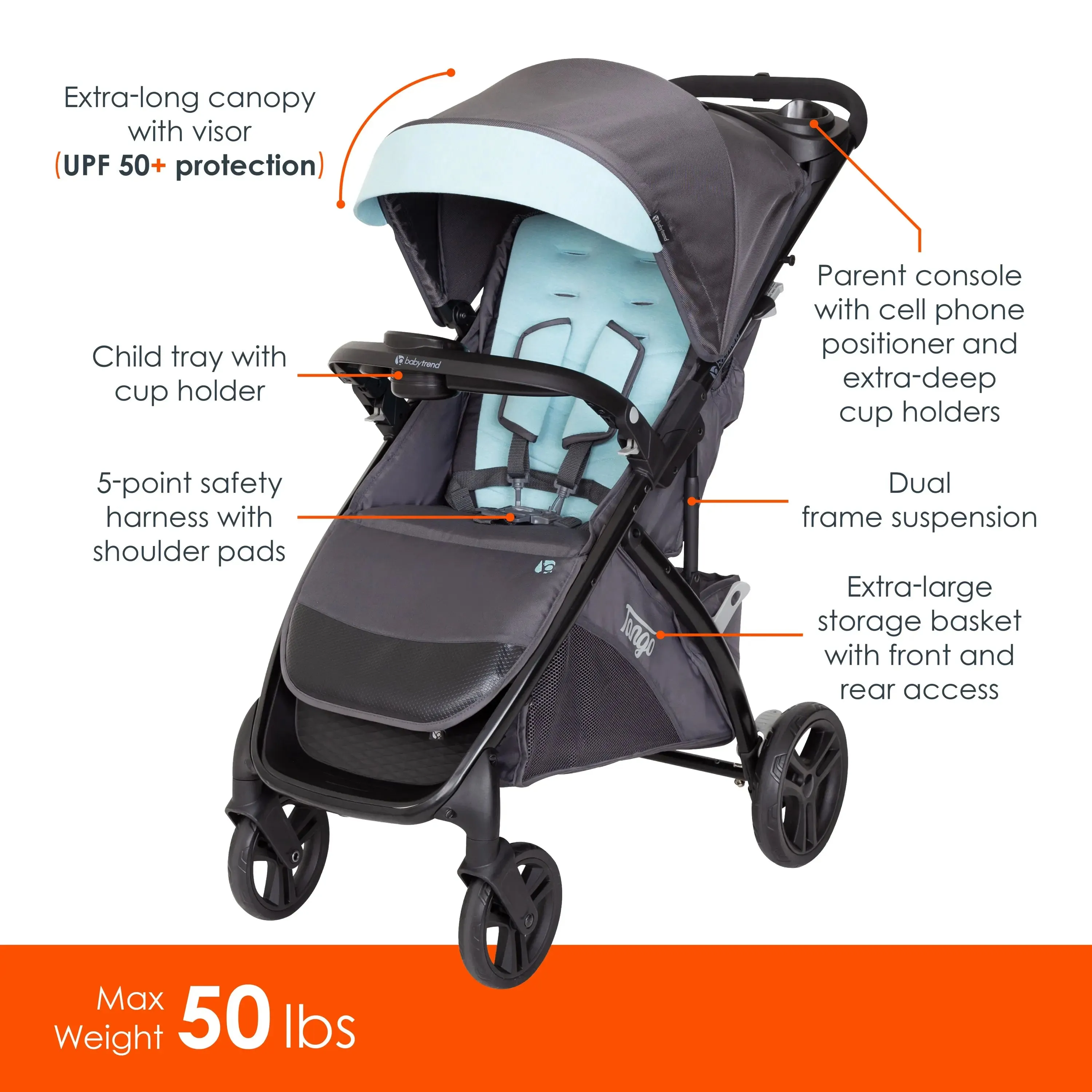 Tango™ Stroller Travel System with Ally™ 35 Infant Car Seat