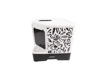 Terra Forma Eco Foldable Cat Litter Box Black Floral