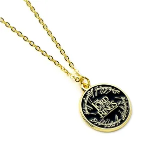 The Lord Of The Rings Gold Plated Necklace Logo