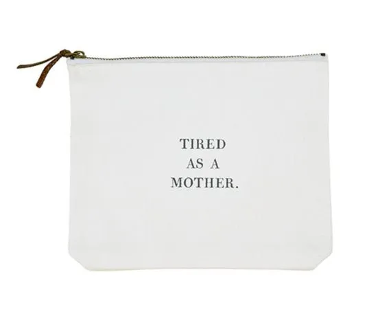 Tired As Canvas Zipper Pouch