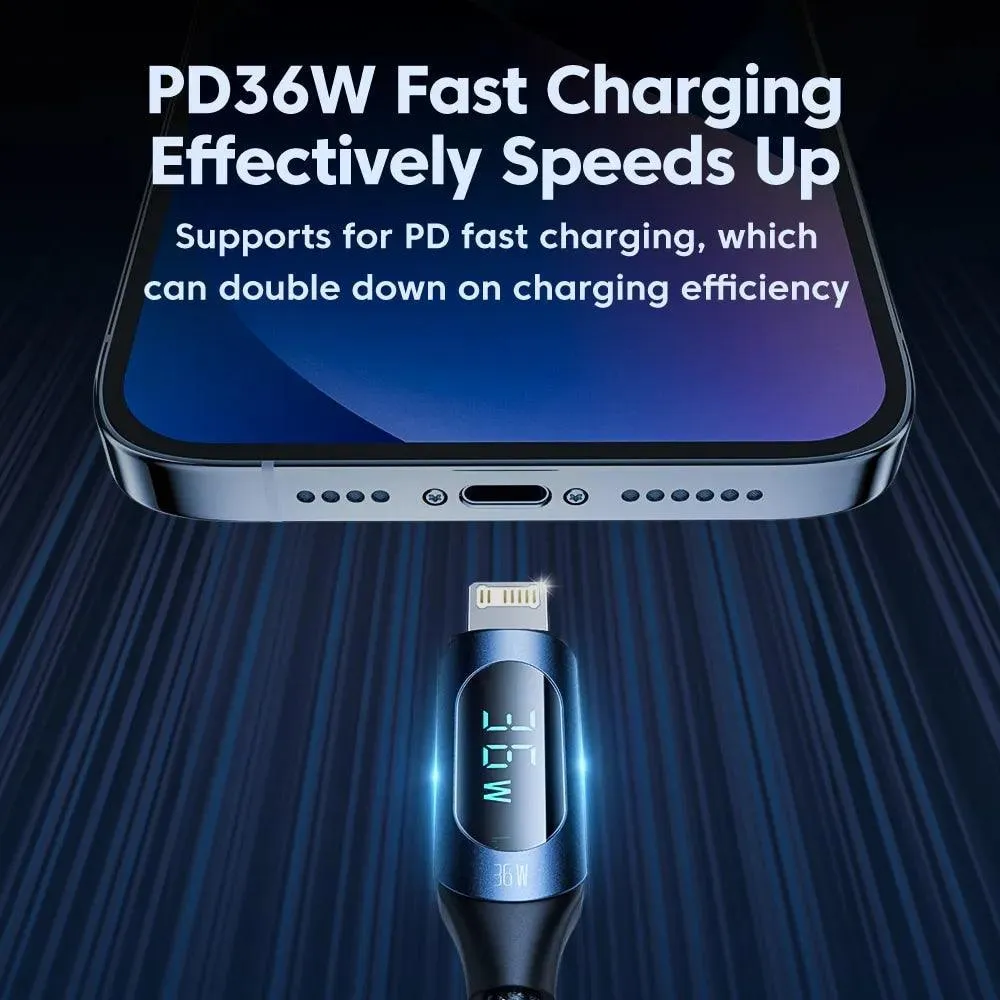 Toocki PD Fast Charging Cable for iPhone & iPad: Ultimate Charging Solution with LED Indicator