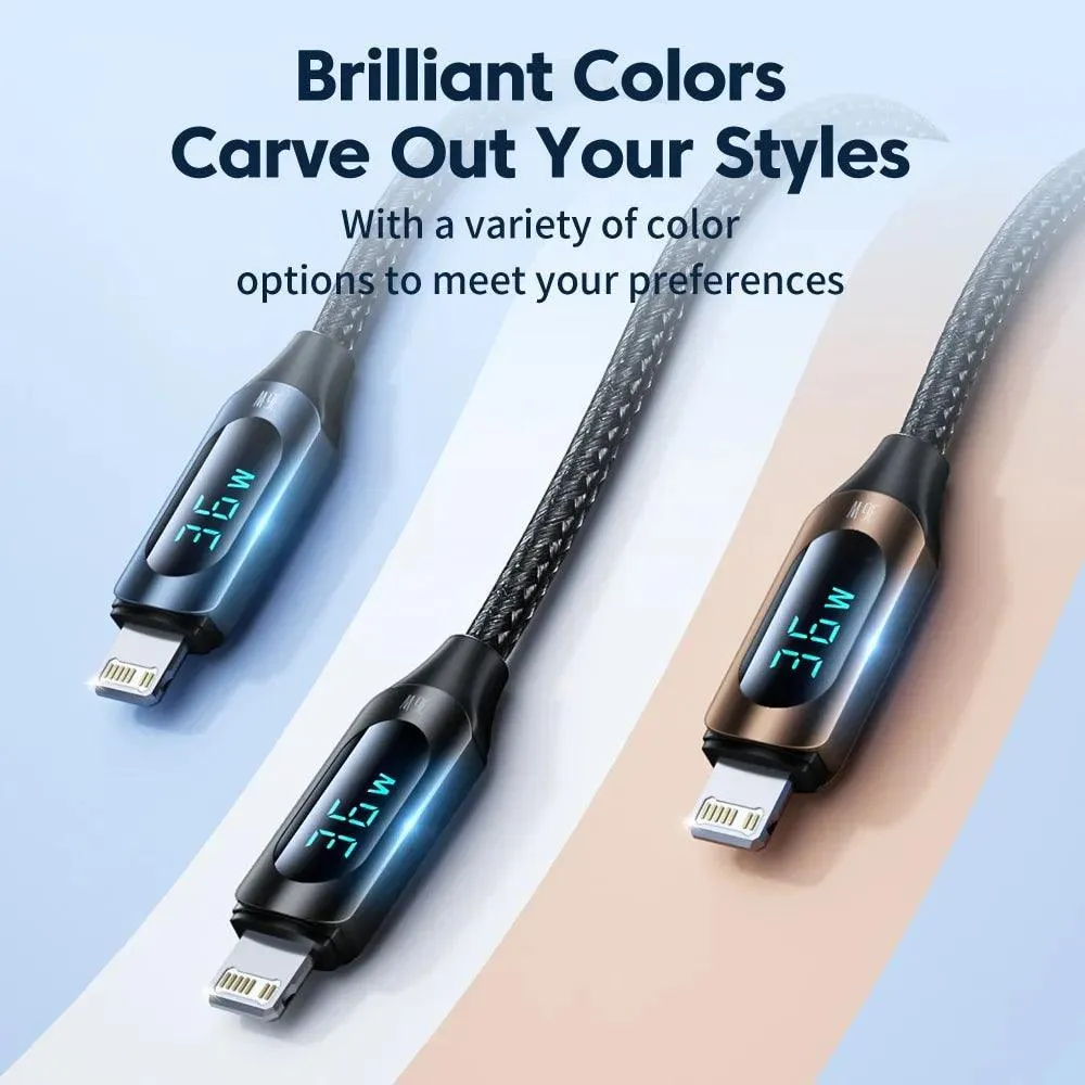 Toocki PD Fast Charging Cable for iPhone & iPad: Ultimate Charging Solution with LED Indicator