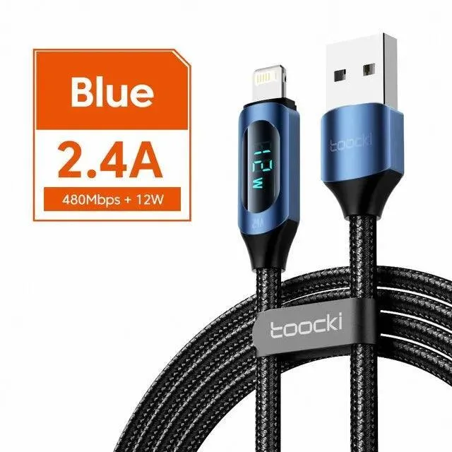 Toocki PD Fast Charging Cable for iPhone & iPad: Ultimate Charging Solution with LED Indicator